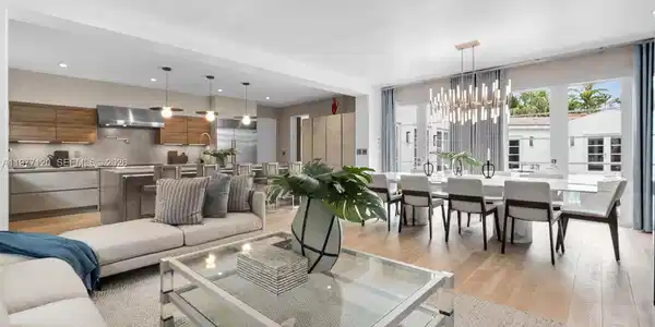 Image 4: Informal Living Room + Dining Room + Kitchen Combination