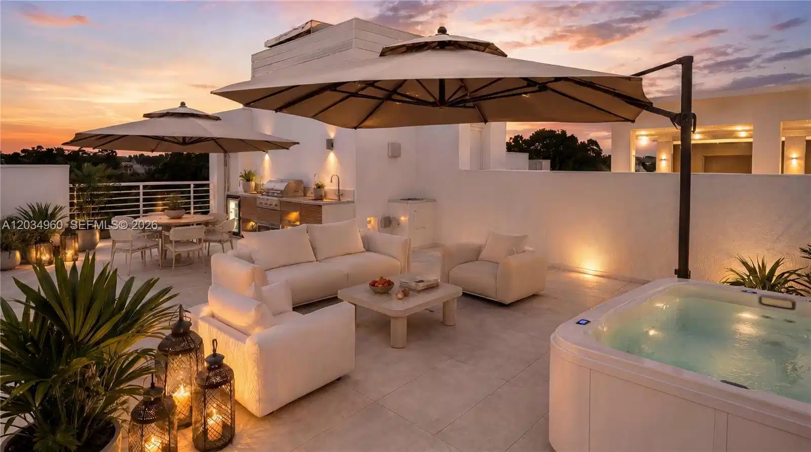 Image 1: Private Rooftop Terrace Virtually Staged