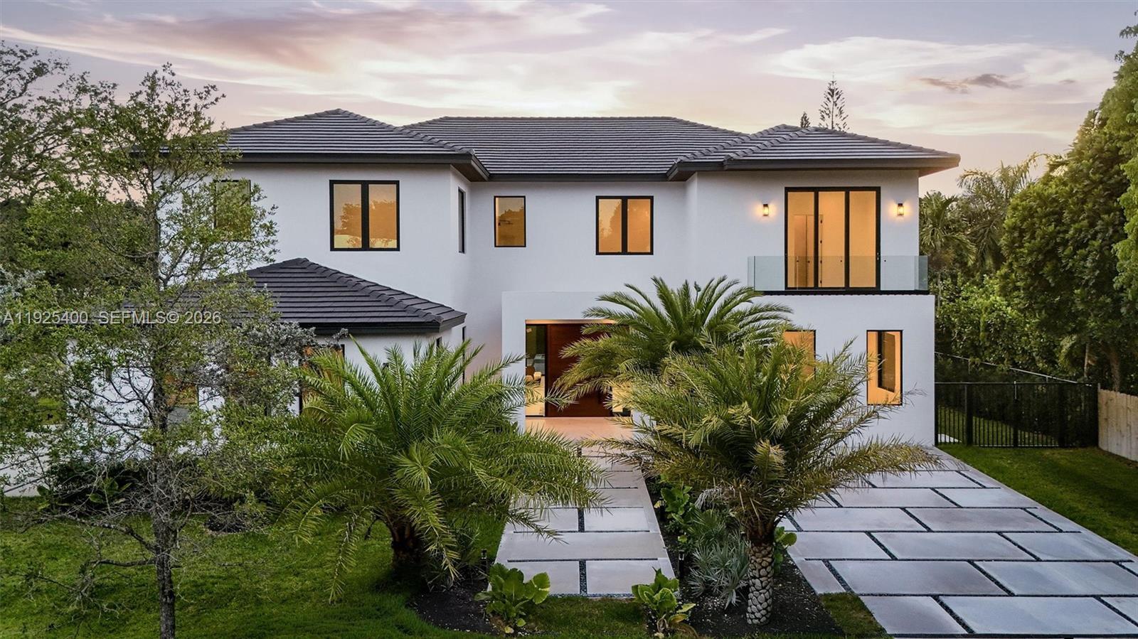 Image 2: New Construction Luxury Home | Aerial Exterior | Slab Driveway | Pinecrest FL