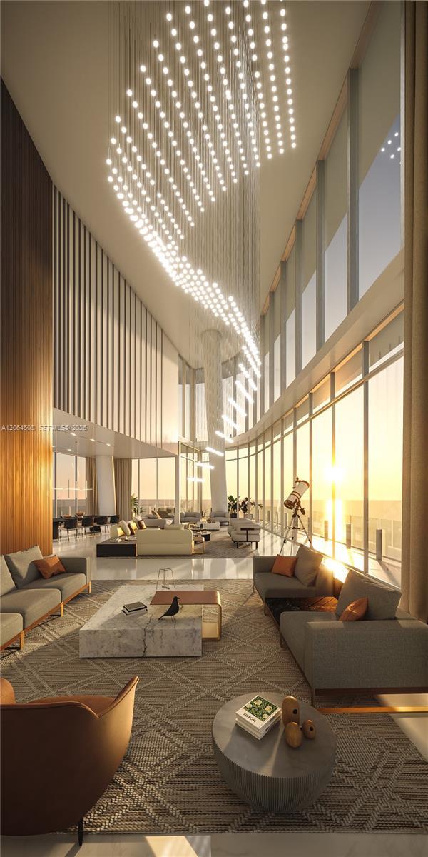 Image 3: Floor 63-Family Lounge, Living and Dining Room.