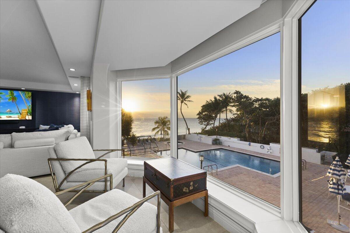 Image 3: Upper level oceanfront living room