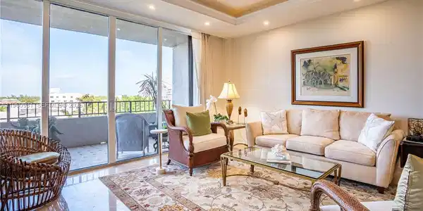 Image 4: The living room is connected to the terrace, offering an exceptional view that can be enjoyed from w