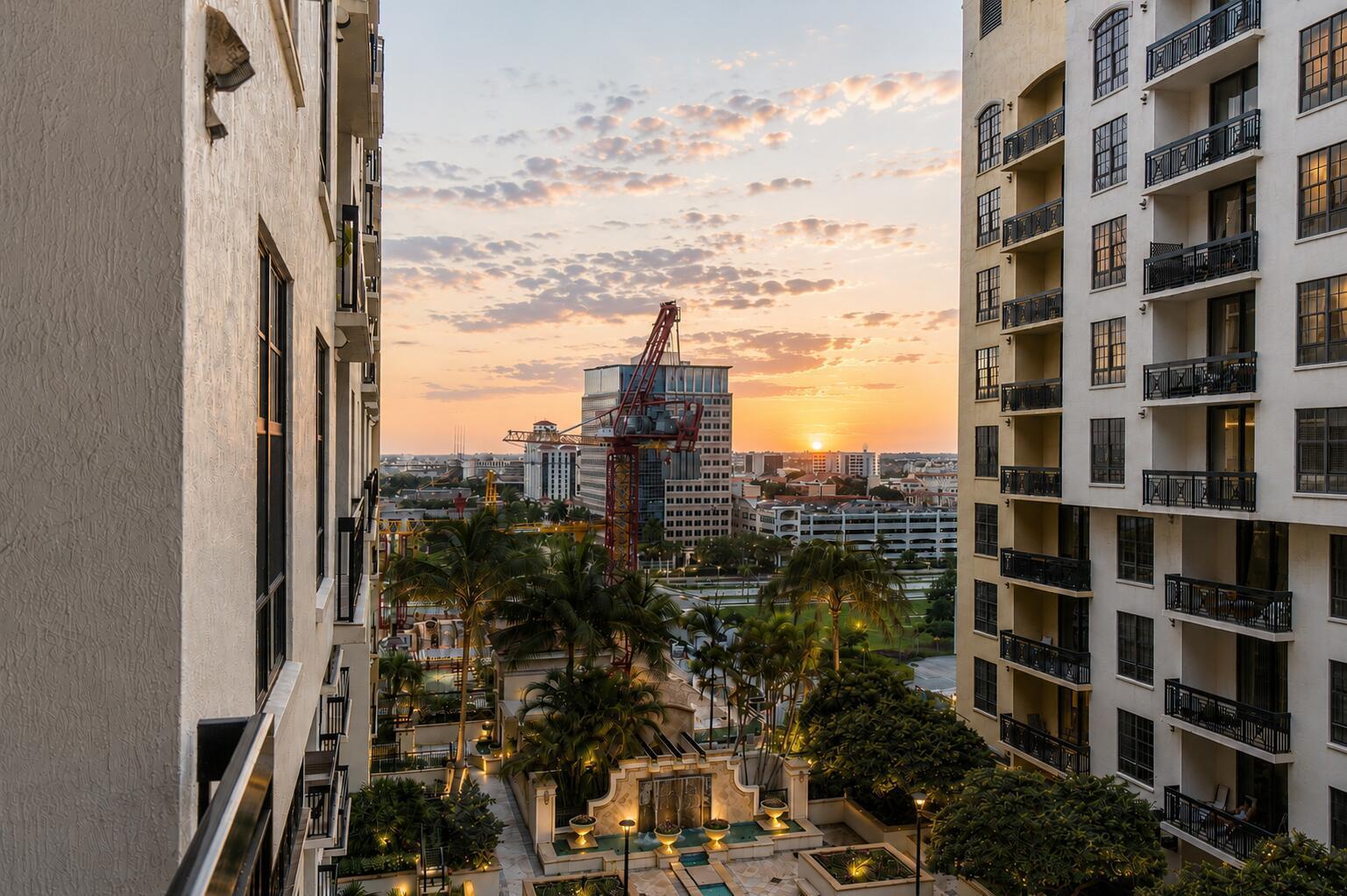 Image 2: Balcony w/ Sunset City & Fountain Views