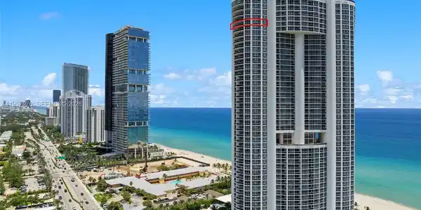 Image 4: Prestigious oceanfront tower along iconic Collins Avenue in Sunny Isles Beach.