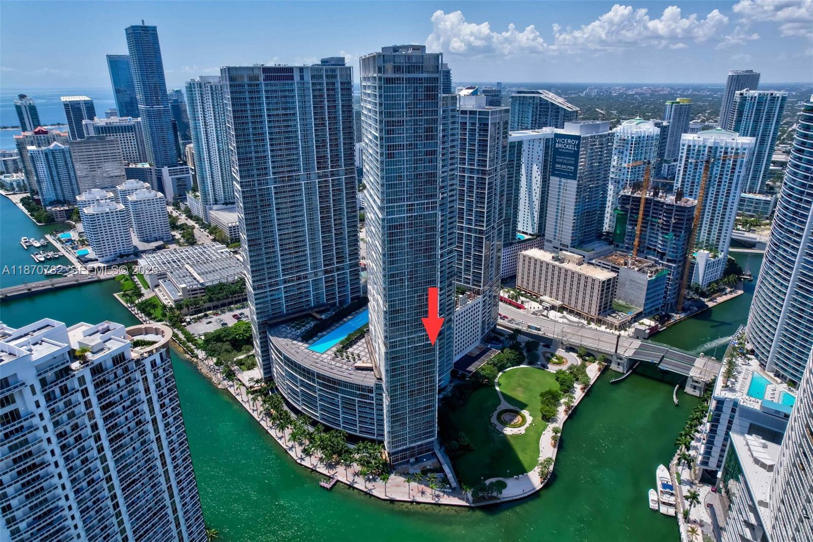 Image 1: Water views of the Miami River opening into Biscayne Bay