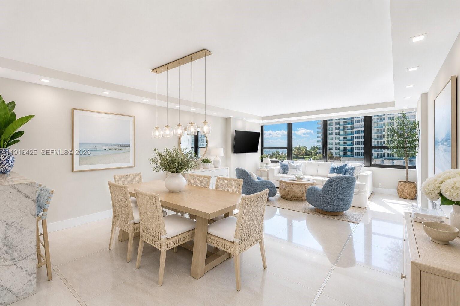 Image 2: Dining & Living Room - Virtually Staged
