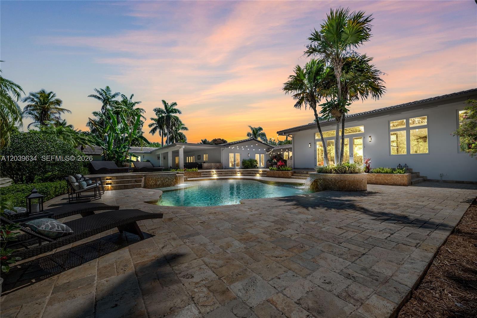 Image 1: Rear of Property looking towards pool