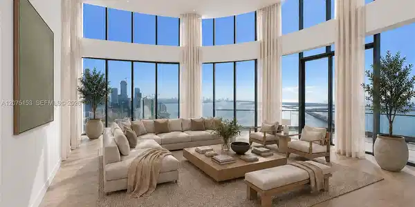 Image 4: Great Room. UNA Residences Brickell. One or more photos have been virtually staged.