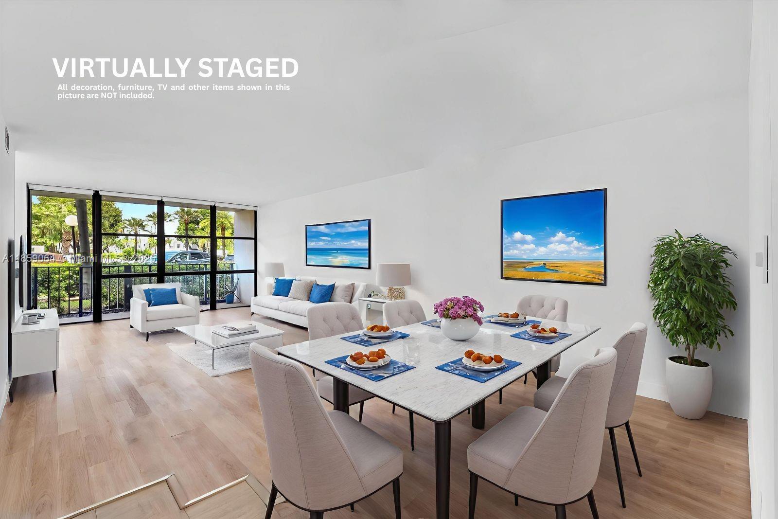 Image 4: Design Idea - Virtually Staged. 1000 Parkview Drive, Unit #129, Hallandale Beach, FL 33009. Oceanvie