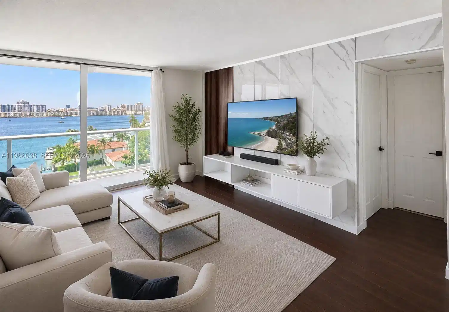 Image 1: Virtually staged living room