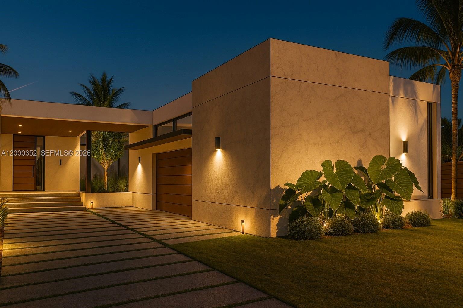 Image 4: Front of House at Night