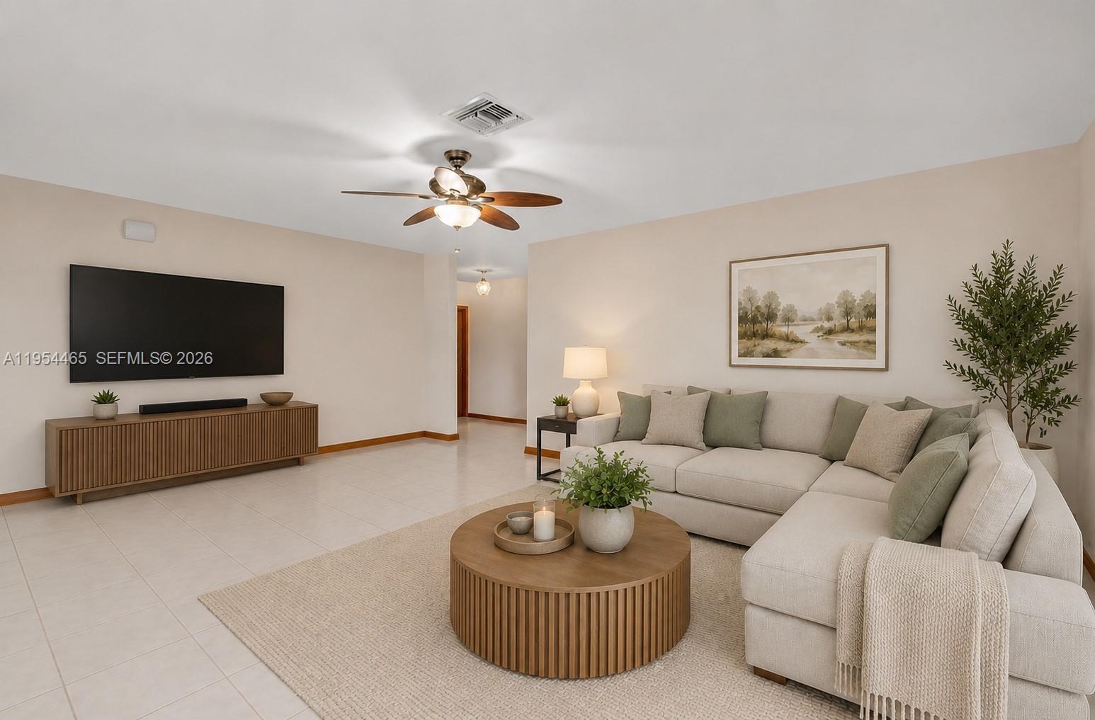 Image 4: Image digitally enhanced with virtual staging