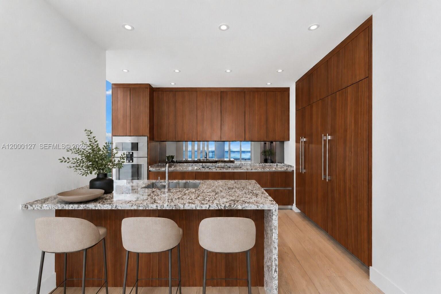 Image 3: UNA Residences Brickell Living Room. Virtually Staged.