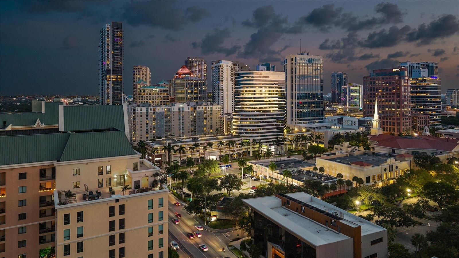 Image 3: 3-aerial night terrace SW 53 #PH3-51