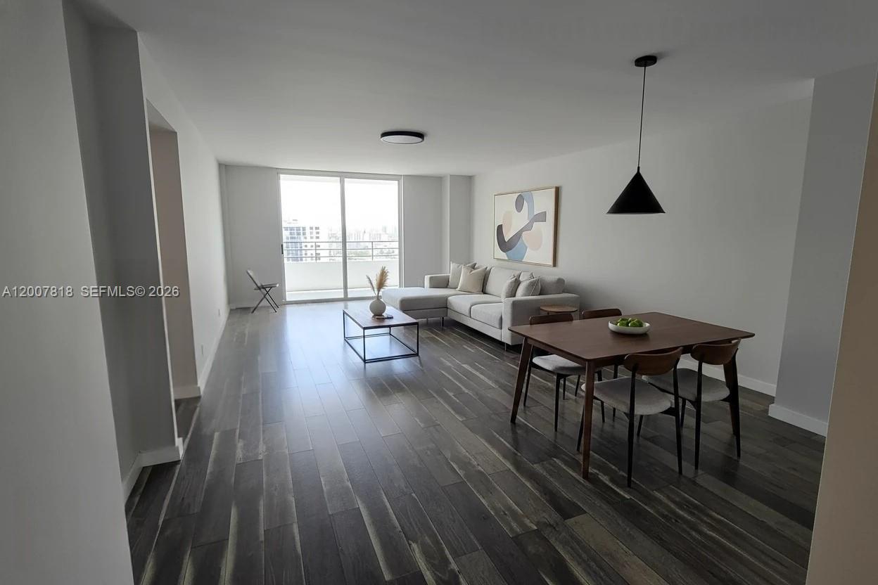 Image 3: Living/Dining Area. Virtually Staged