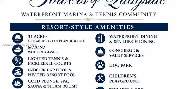 Image 3: Discover the exceptional amenities offered in the Tower of Quayside gated waterfront marina and tenn