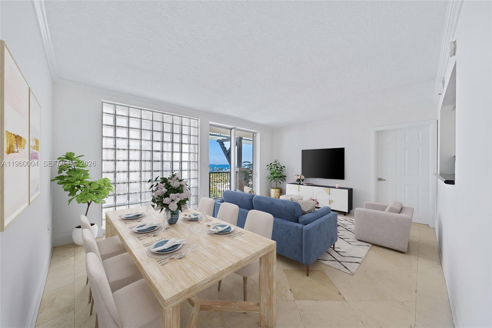 Image 2: *Virtually Staged* A split floor plan maximizes space and allows enough room for living and dining s