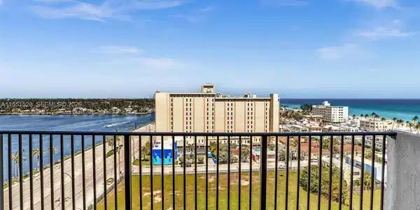 Image 2: Intercoastal and Ocean from expansive balcony