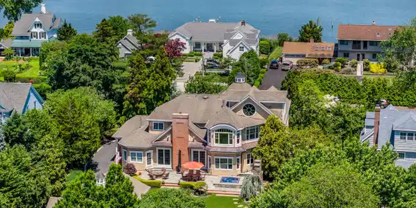 Image 2: Aerial View of back of home
