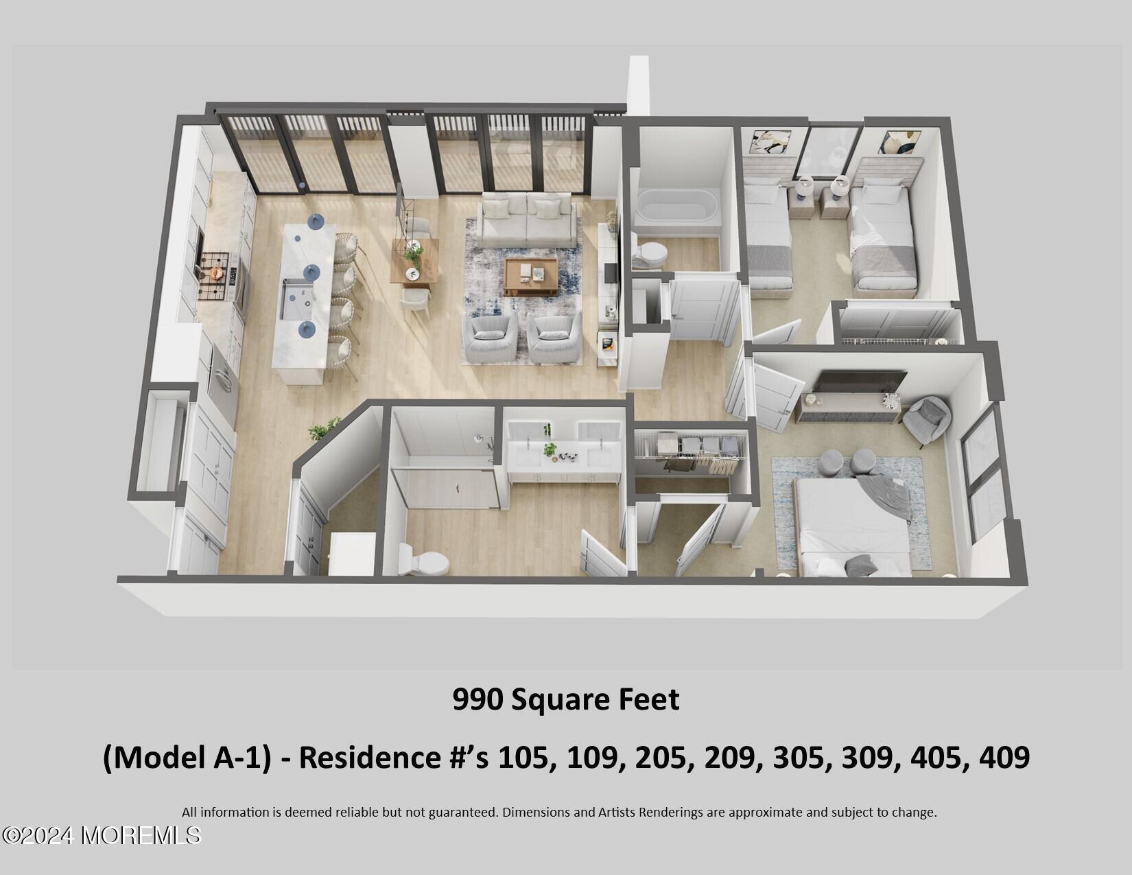 Image 3: Overhead Floor Plan A-1