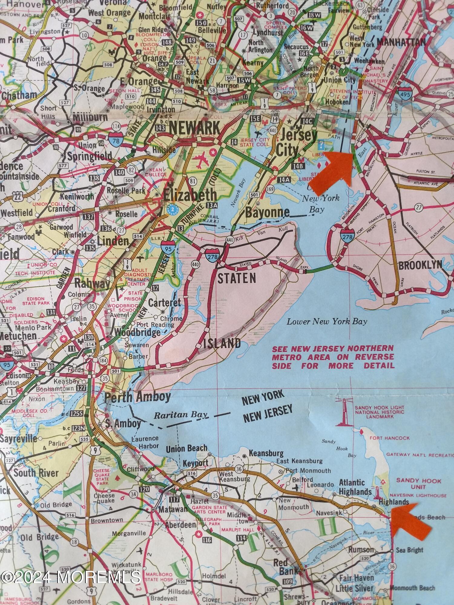 Image 4: 2c MAP BY FERRY TO NYC