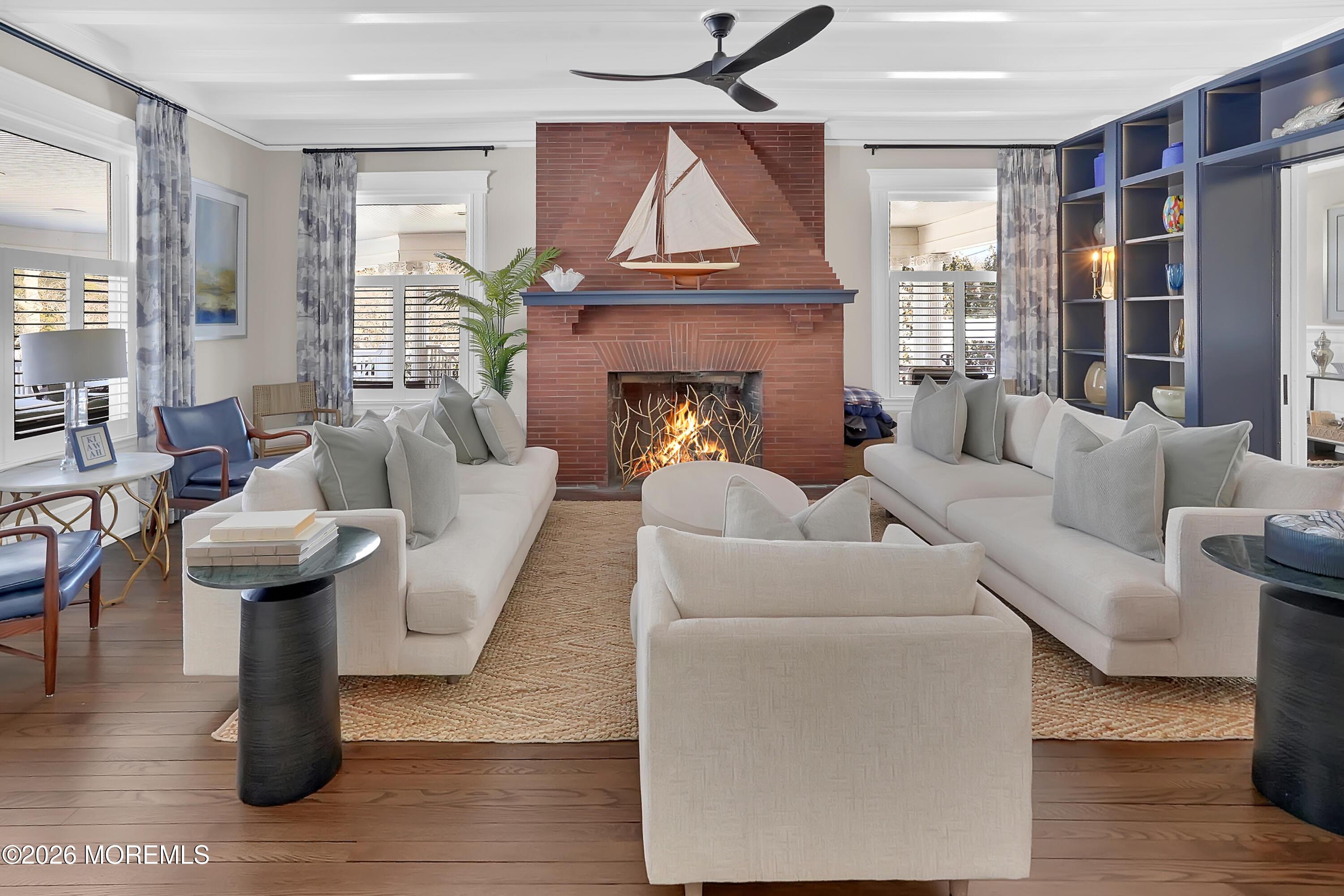 Image 4: Living Room Built-Ins and Gas Fireplace