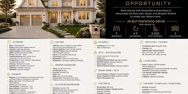 Image 2: 25 Buttonwood Drive - Spec Sheet