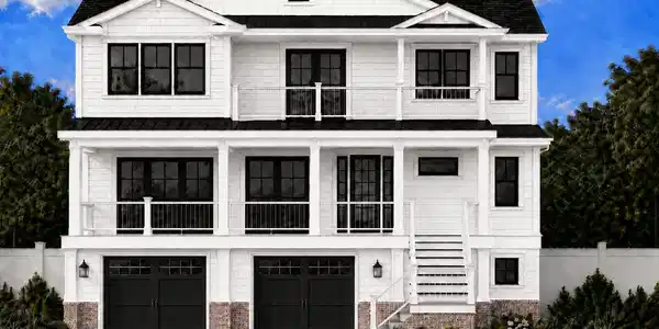 Image 4: 202 Curtis White with Black garage doors