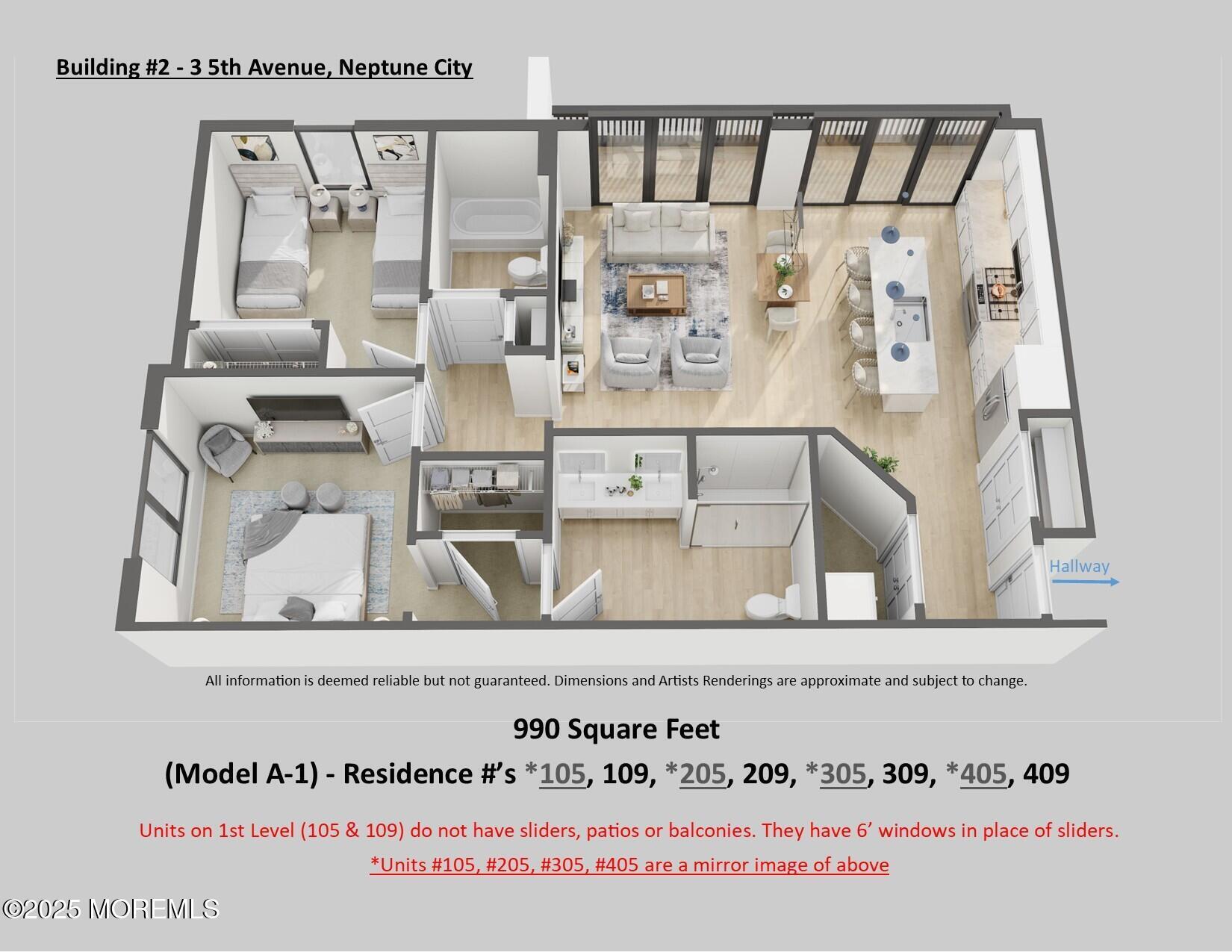 Image 3: Building #2 - Overhead Floor Plan A-1 MA