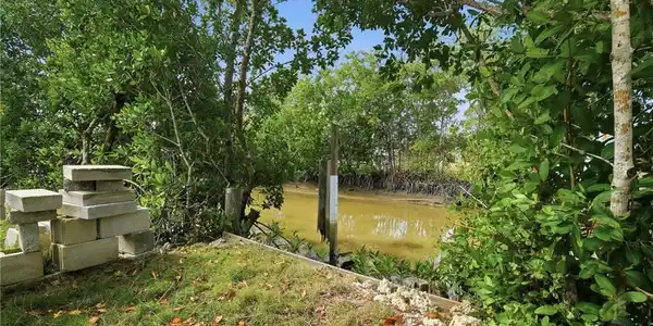 Image 2: yard with a view of the canal