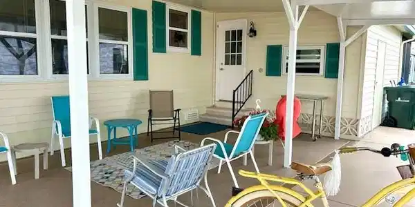Image 3: View of patio / terrace featuring entry steps