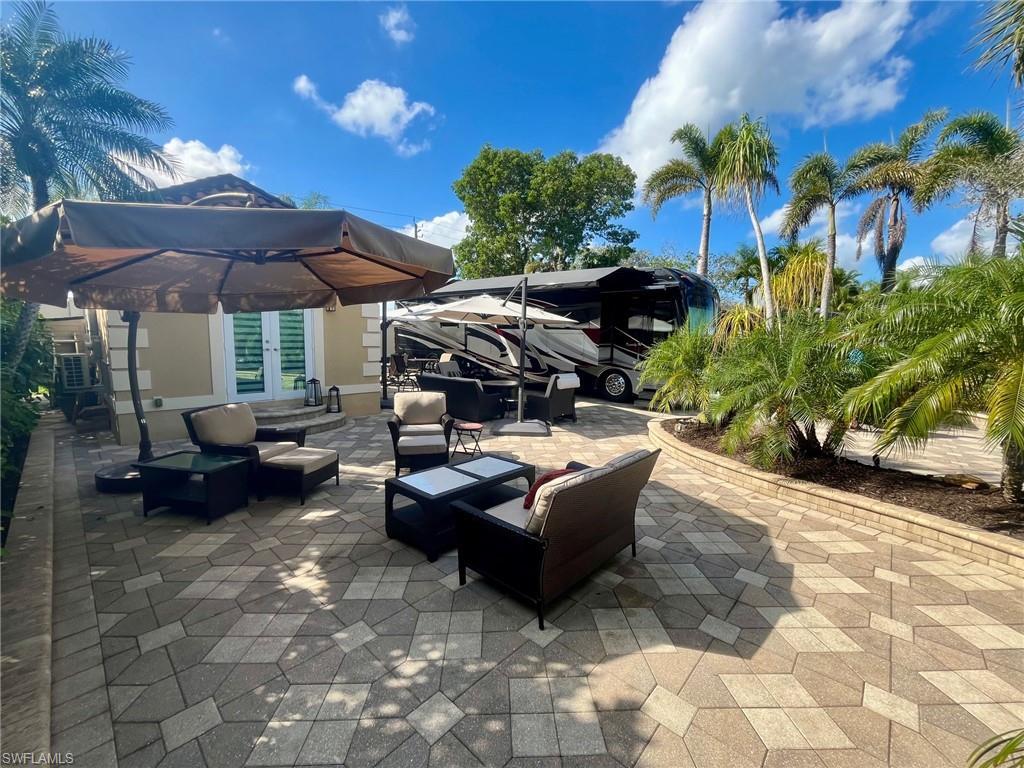 Image 4: View of patio / terrace featuring an outdoor hangout area and french doors