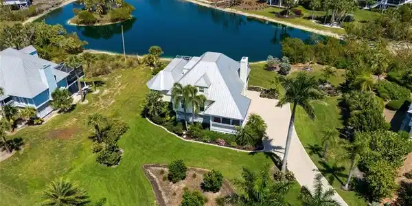 Image 4: Aerial of Lakefront Home