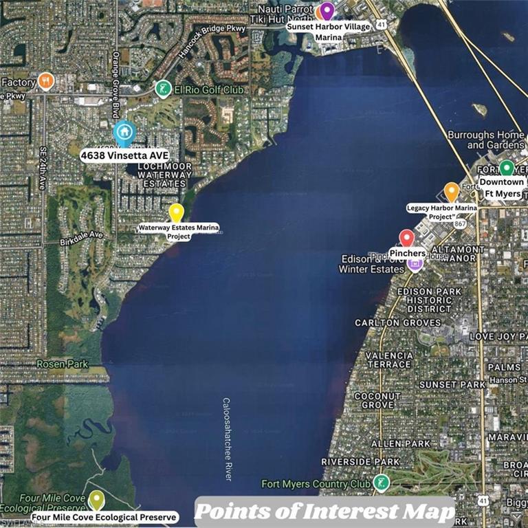 Image 3: Points of Interest Map | Direct Gulf Access (NO BRIDGES)