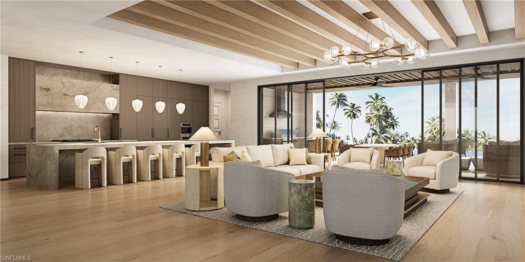 Image 1: Rendering - Great room & Kitchen