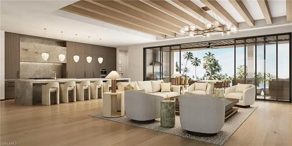 Image 1: Rendering - Great room & Kitchen