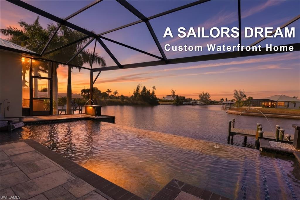 Image 1: No Bridges, 9.5' Average Depth on 180' wide canal.  A Sailboaters Dream Custom Built Home!