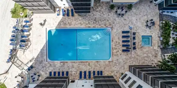 Image 4: Bird's eye view of a pool & spa