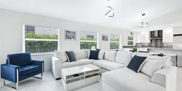 Image 3: Open concept, living room and dining room combination