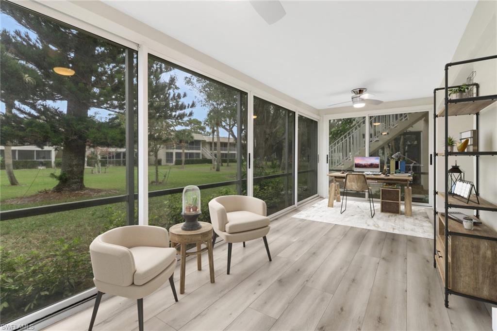 Image 2: Sunroom enclosed with glass sliders