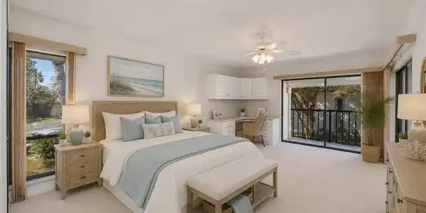 Image 4: Virtually staged primary suite