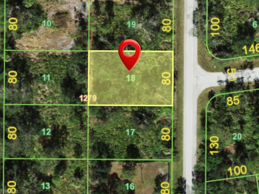 Image 2: Aerial map of property and surrounding area featuring property parcel outlined