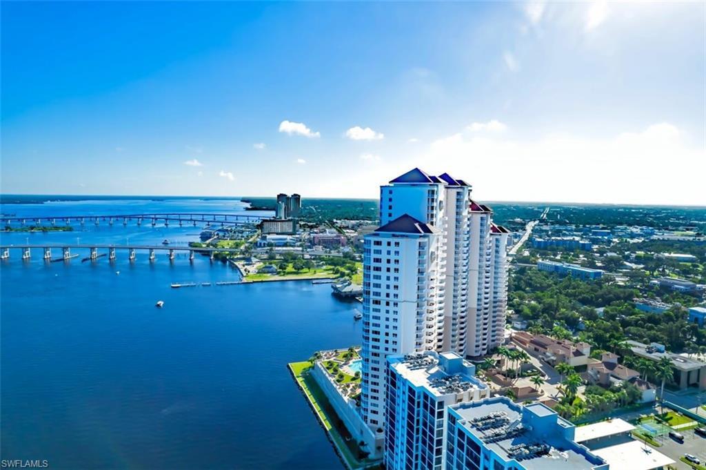Image 3: Birds eye view of property with a water view