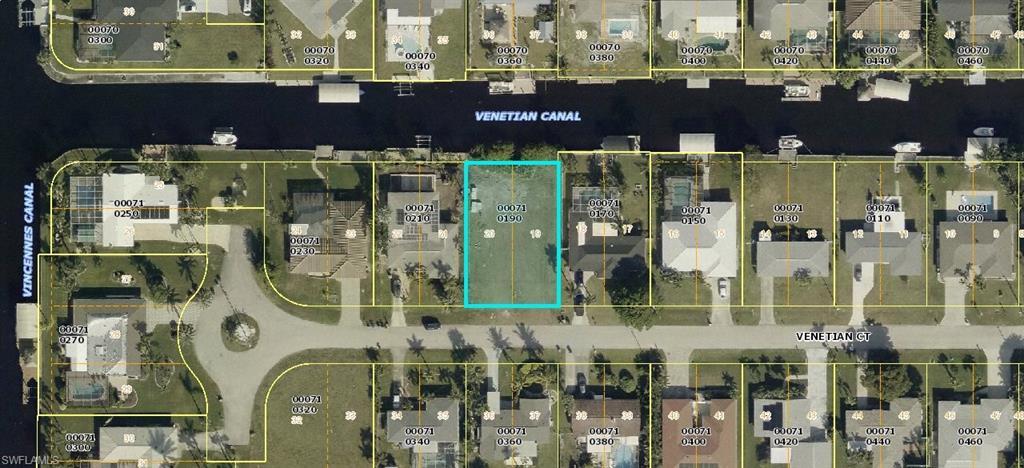 Image 1: Aerial view of property's location with property parcel outlined