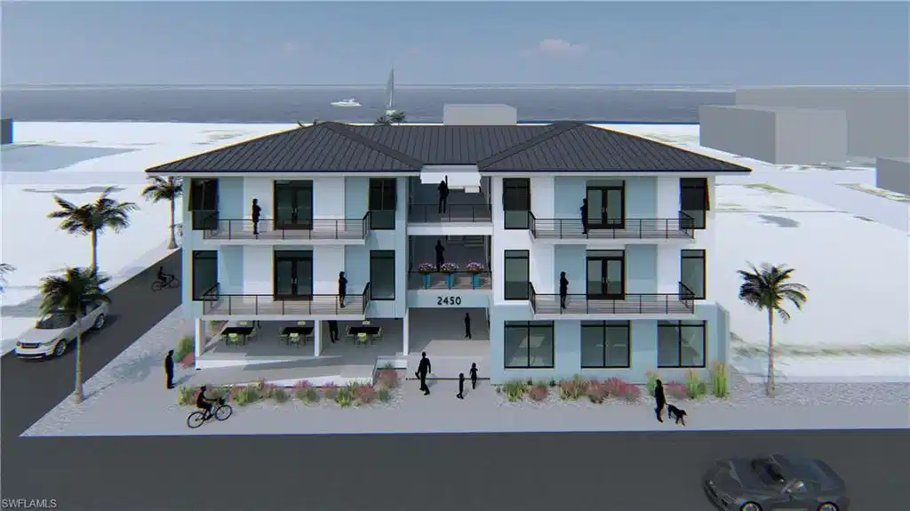 Image 1: This is a rendering. There is no structure on property.