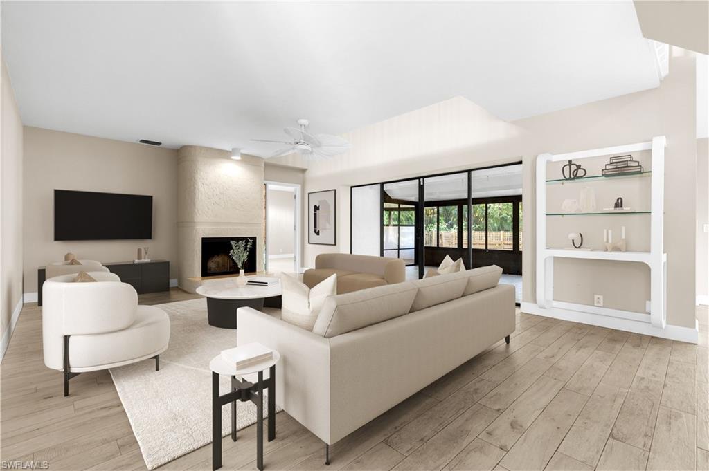 Image 4: Virtual staged photo of living area