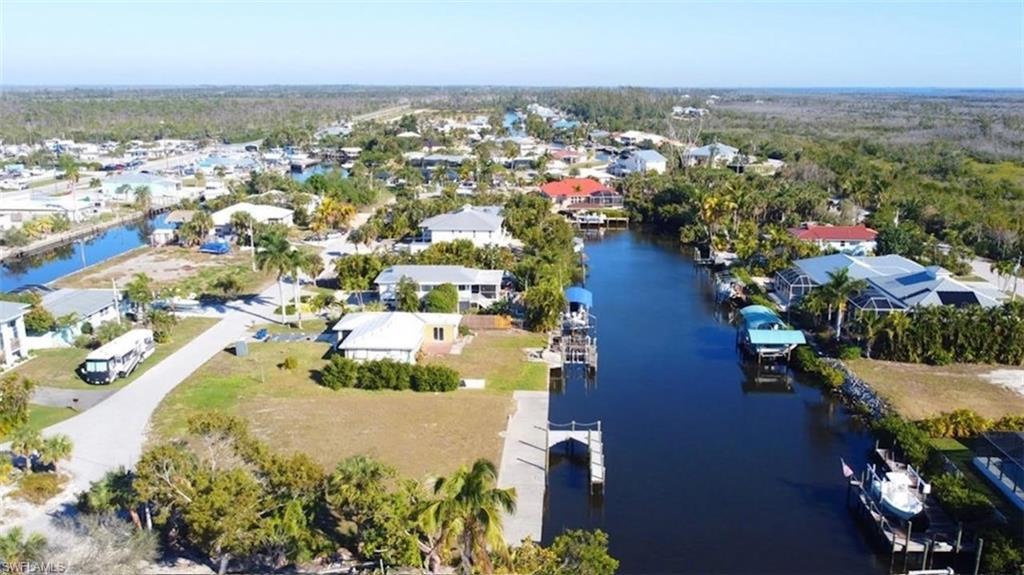 Image 4: Another aerial perspective of lot/canal/area