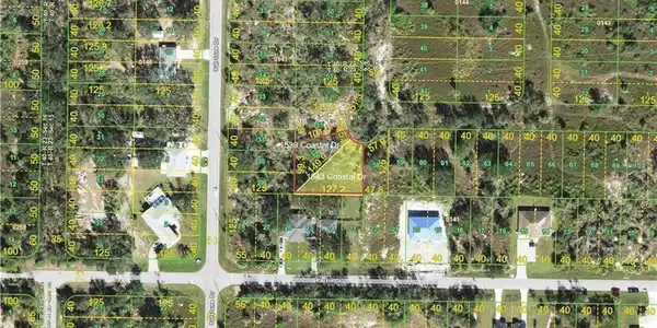 Image 2: Aerial map of property and surrounding area featuring property boundaries highlighted