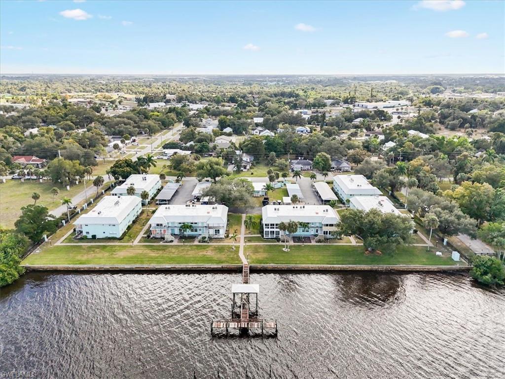 Image 1: Bird's eye view of a nearby body of water