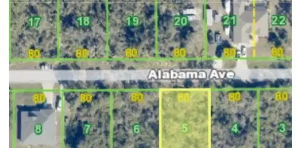 Image 2: Aerial map of property and surrounding area with property boundaries highlighted